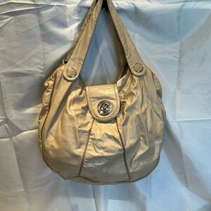 Marc by Marc Jacobs ivory patent leather hobo bag